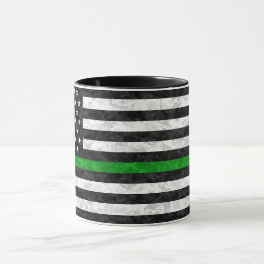 Thin Green Line Camo Mok (Midden)