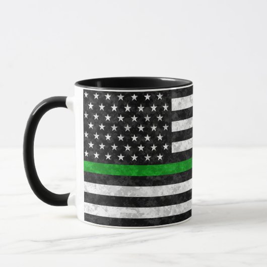 Thin Green Line Camo Mok (Links)
