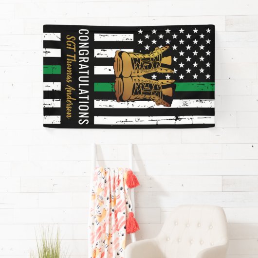 Thin Green Line Custom Army Retirement Spandoek (Insitu)