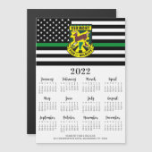 Thin Green Line Custom Logo 12 Maand 2022 Calendar (Voorkant / Achterkant)
