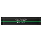 Thin Green Line Militaire Moderne Monogram Naambordje (Voorkant)
