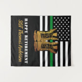 Thin Green Line Personalized Militaire Pensionerin Wandkleed (Voorkant (horizontaal))