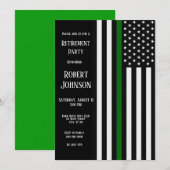 Thin Green Line Retirement Kaart (Voorkant / Achterkant)
