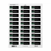 Thin Green Line Style American Flag Etiket (Full Sheet)