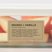 Thin Grey Border Kraft Ingredients Productlabel Labels (Aangebracht)