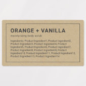 Thin Grey Border Kraft Ingredients Productlabel Labels (Design 1)