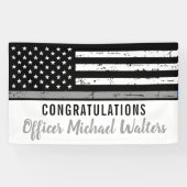 Thin Grey Line Correction Officer Afstuderen Spandoek (Horizontaal)