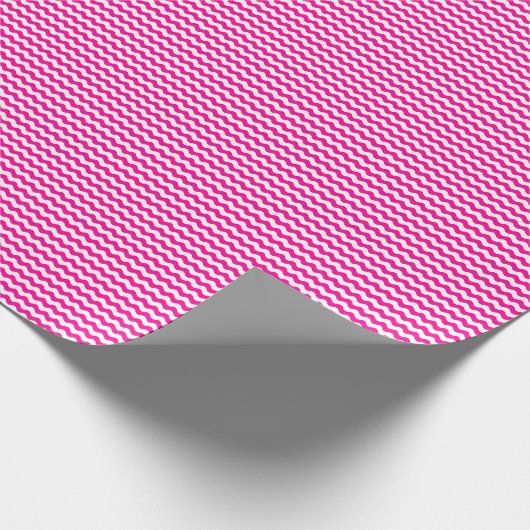 Thin Hot Pink en White Waves — Papier ompakken (Hoek)