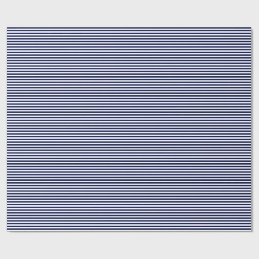 Thin marinesBlue en White Stripes Wrapping Paper Cadeaupapier (Vlak)