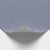Thin marinesBlue en White Stripes Wrapping Paper Cadeaupapier (Hoek)