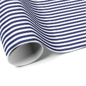 Thin marinesBlue en White Stripes Wrapping Paper Cadeaupapier (Rol Hoek)