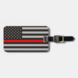 THIN RED LINE AMERICAN FLAG BAGAGELABEL