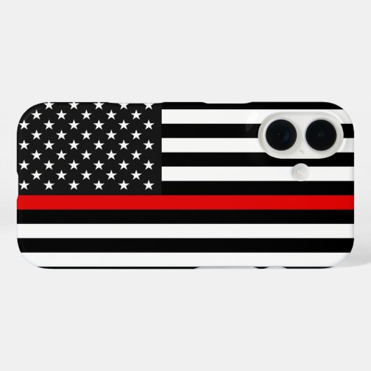 Thin Red Line American Flag Case-Mate iPhone Case (Achterkant (horizontaal))