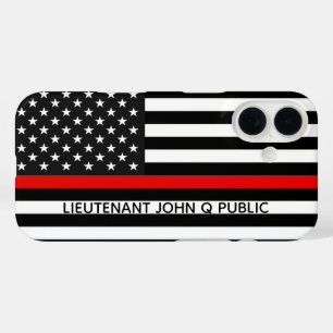 Thin Red Line American Flag iPhone 16 Hoesje