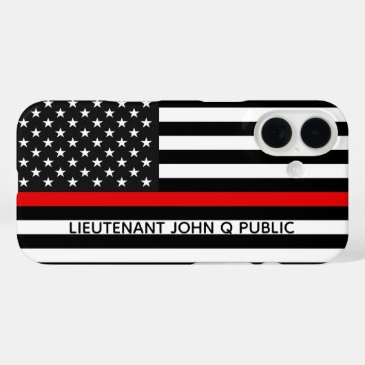Thin Red Line American Flag Case-Mate iPhone Case (Achterkant (horizontaal))