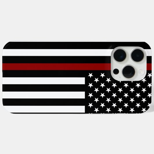 Thin Red Line American Flag Case-Mate iPhone Case (Achterkant (horizontaal))