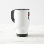 Thin Red Line American Flag Custom Dank je Reisbeker (Voorkant links)