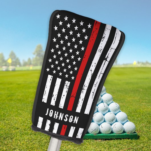 Thin Red Line American Flag Firefighter Golfheadcover