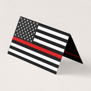 Thin Red Line American Flag Memorial Kaart
