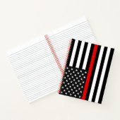 Thin Red Line American Flag Notitieboek (Binnen)