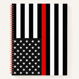 Thin Red Line American Flag Notitieboek