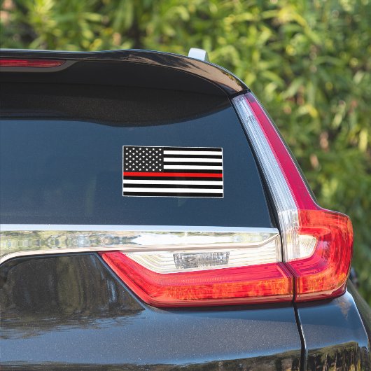 Thin Red Line American Flag Sticker (Auto Zijkant)
