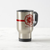 Thin Red Line Custom Monogram Fire Rescue Reisbeker (Voorkant rechts)