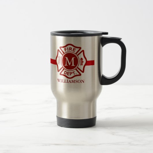 Thin Red Line Custom Monogram Fire Rescue Reisbeker (Rechts)