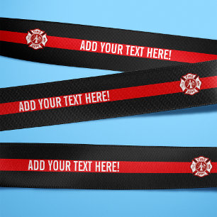 Thin Red Line Custom Text Fire Rescue Lint