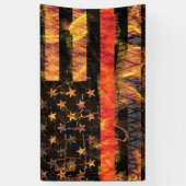 Thin Red Line en Flames Spandoek (Verticaal)