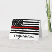 Thin Red Line Fire Academy Afstuderen Kaart (Voorkant)