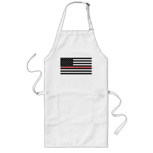 Thin Red Line Firefighter American Flag Lang Schort