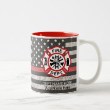 Thin Red Line, Firefighter Coffee Mok, Fireman