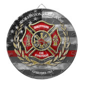 Thin Red Line Firefighter Family Dartbord (Voorkant)