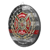 Thin Red Line Firefighter Family Dartbord (Voorkant Rechts)