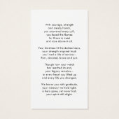 Thin Red Line Firefighter Memorial Prayer Card (Dos)