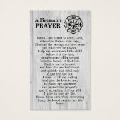 Thin Red Line Firefighter Memorial Prayer Kaart (Achterkant)