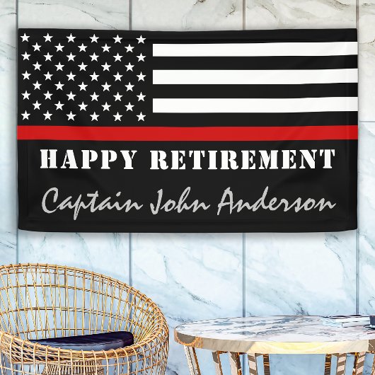 Thin Red Line Firefighter Retirement Party Spandoek
