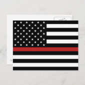 THIN RED LINE FLAG BRIEFKAART (Voorkant / Achterkant)