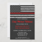 Thin Red Line Flag Fireman Firefighter Retirement Kaart (Voorkant)