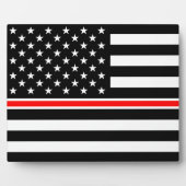 Thin Red Line Flag: Hero van de brandweer Fotoplaat (Voorkant)