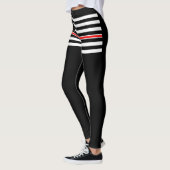 Thin Red Line Flag: Hero van de brandweer Leggings (Links)