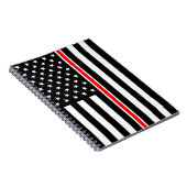 Thin Red Line Flag: Hero van de brandweer Notitieboek (Rechterzijde)