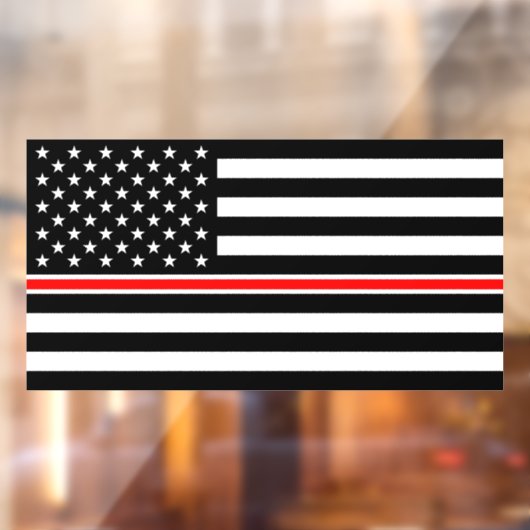 Thin Red Line Flag: Hero van de brandweer Raamsticker (Vel 2)
