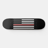 Thin Red Line Flag: Hero van de brandweer Skateboard (Horizontaal)