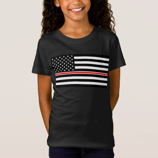 Thin Red Line Flag: Hero van de brandweer T-shirt (Voorkant)