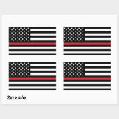 "Thin Red Line Flag"-sticker Rechthoekige Sticker (Vel)