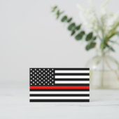 Thin Red Line Flag, Vuurman Verenigde Staten / Per Visitekaartje (Staand voorkant)