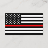 Thin Red Line Flag, Vuurman Verenigde Staten / Per Visitekaartje (Voorkant)