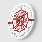 Thin Red Line Maltese kruis wit Grote Klok (Hoek)